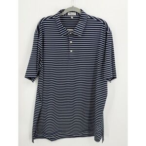 Peter Millar Polo Shirt Mens XL Blue Lavender Stripe Southern Comfort  Golf